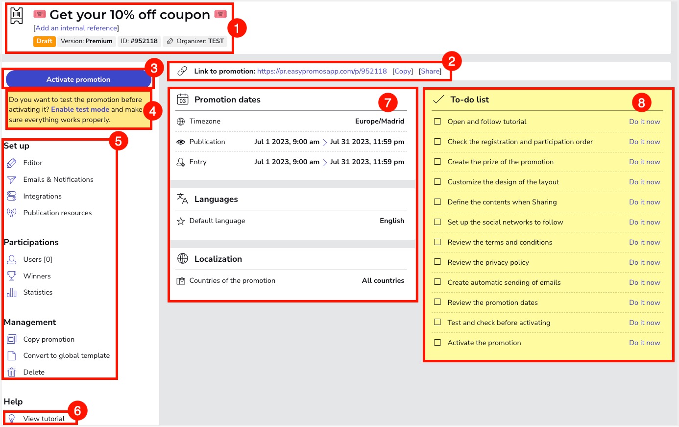 Tutorial: How to create Coupons and Codes – Easypromos - Online Helpdesk