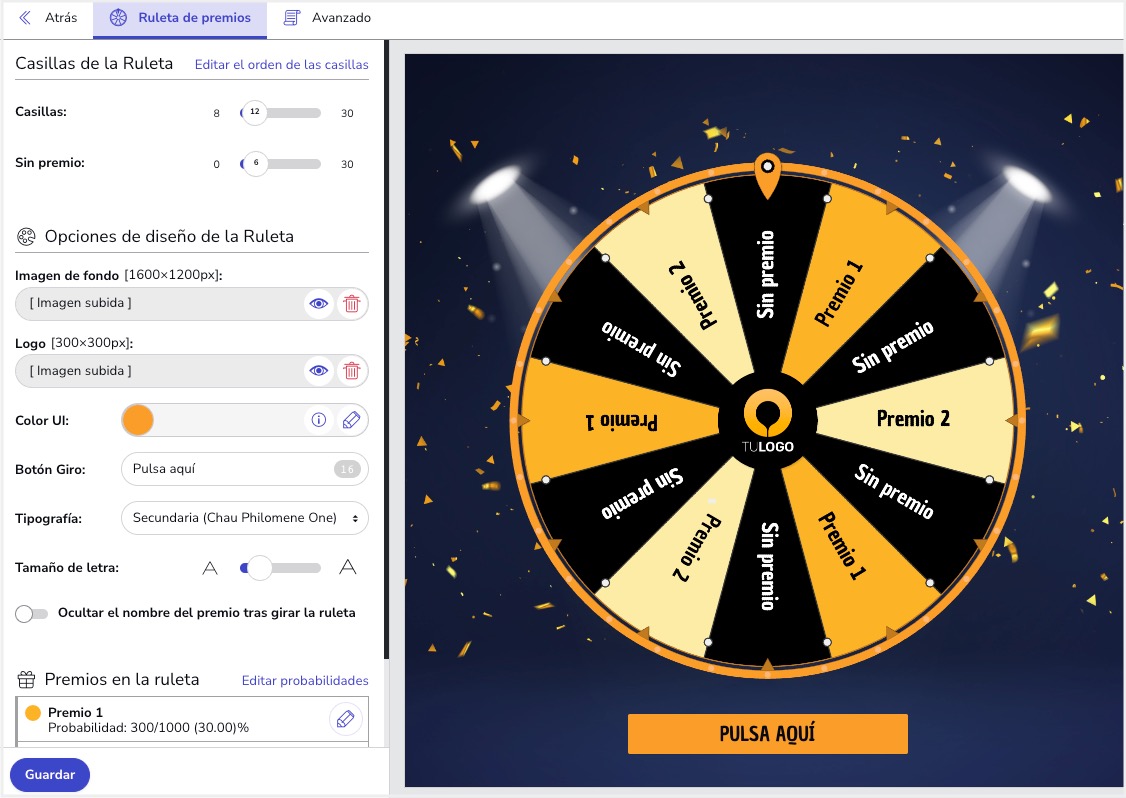 Sistema ruleta premiado