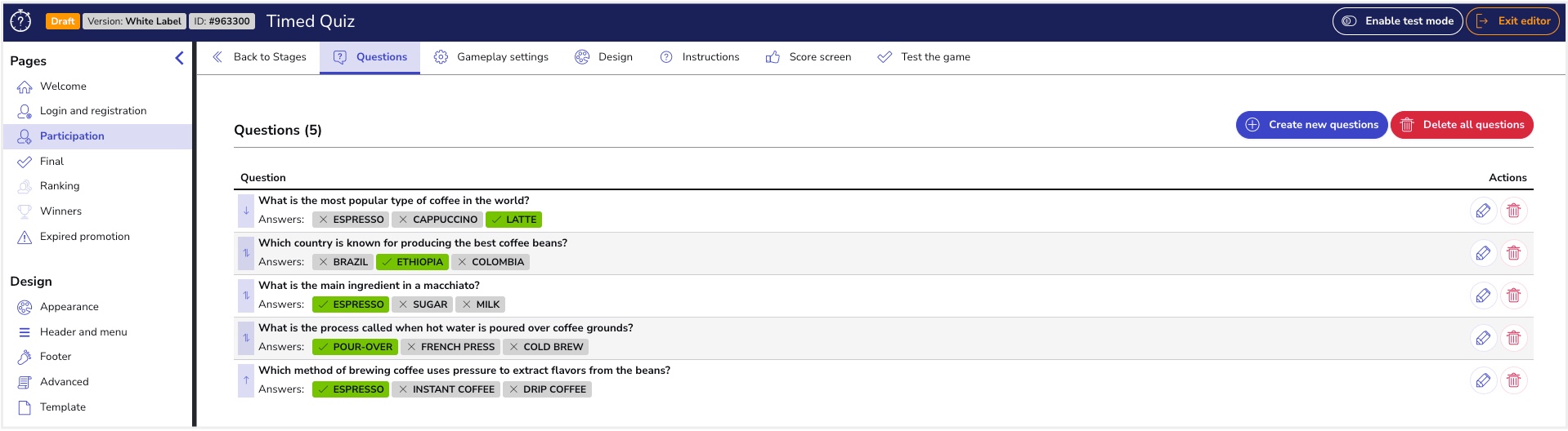 Tutorial How to create a Timed Quiz Easypromos Online Helpdesk